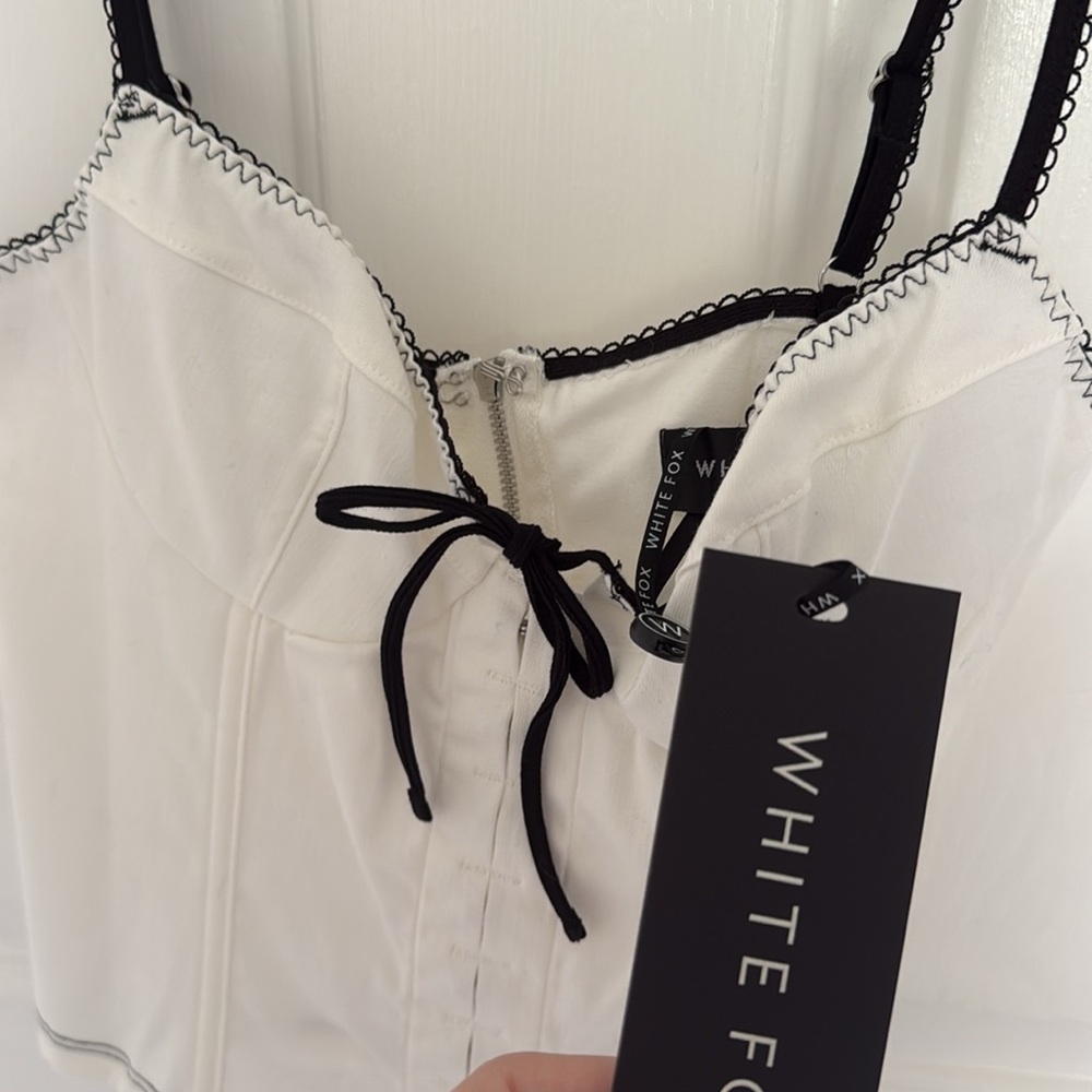 NWT White Fox Bustier Top - Picture 7 of 7